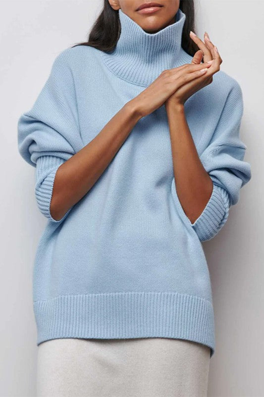 Short sleeve roll neck jumper