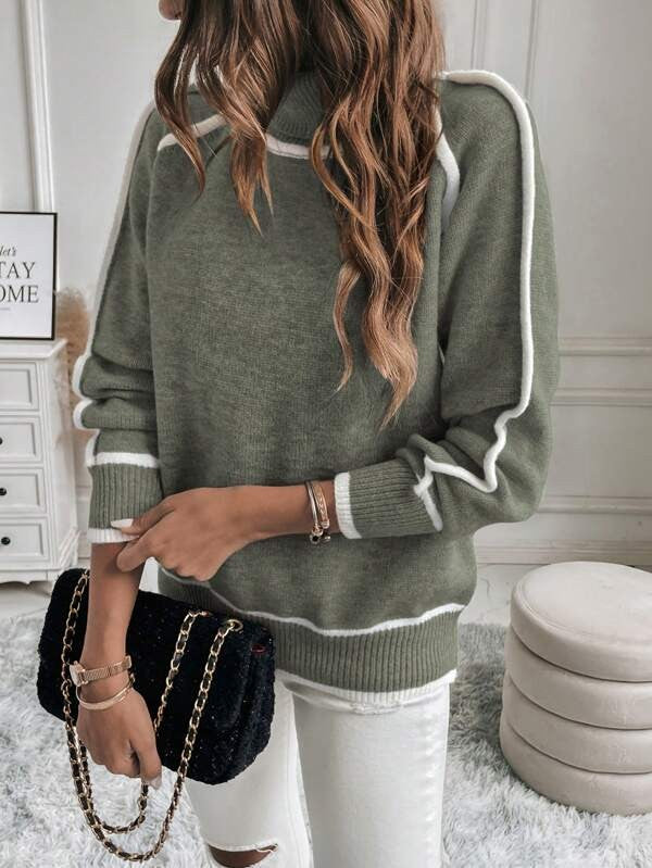 Wool roll neck jumper