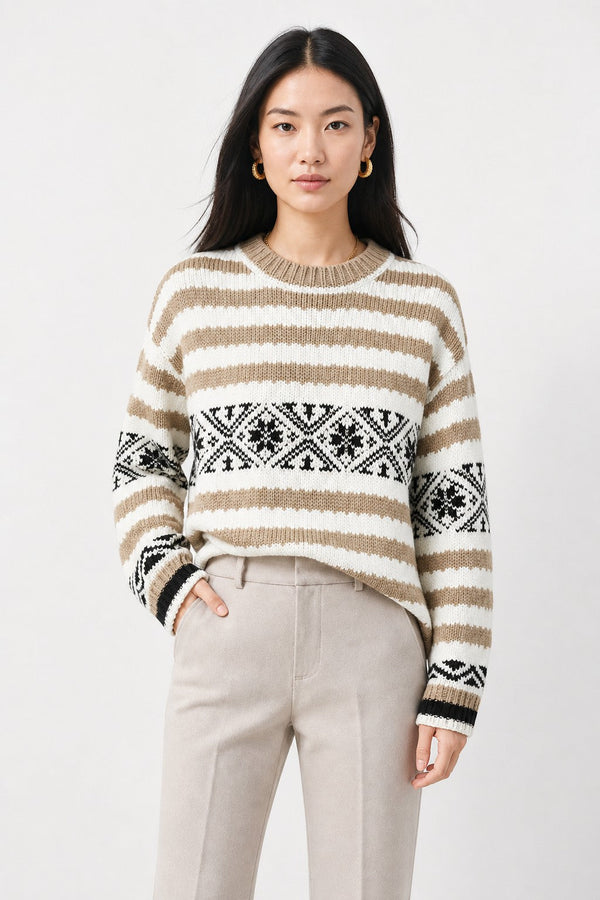 Merino wool fair isle jumper