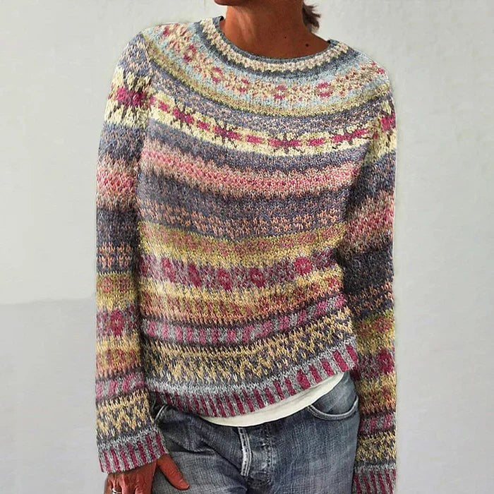 Yellow fair isle knit jumper