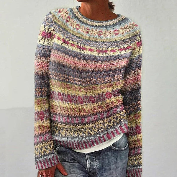 Yellow fair isle knit jumper