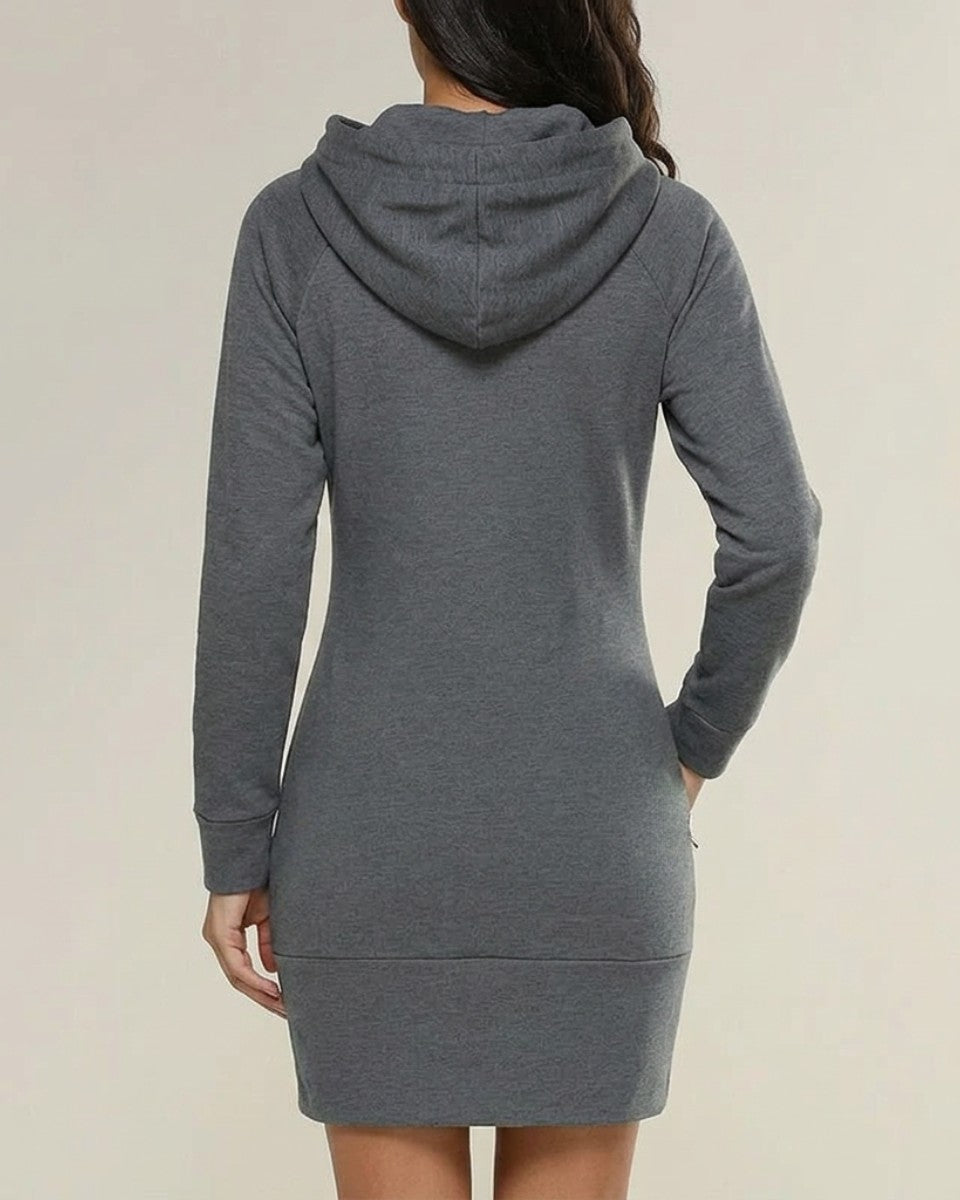 Hooded sweatshirt dress