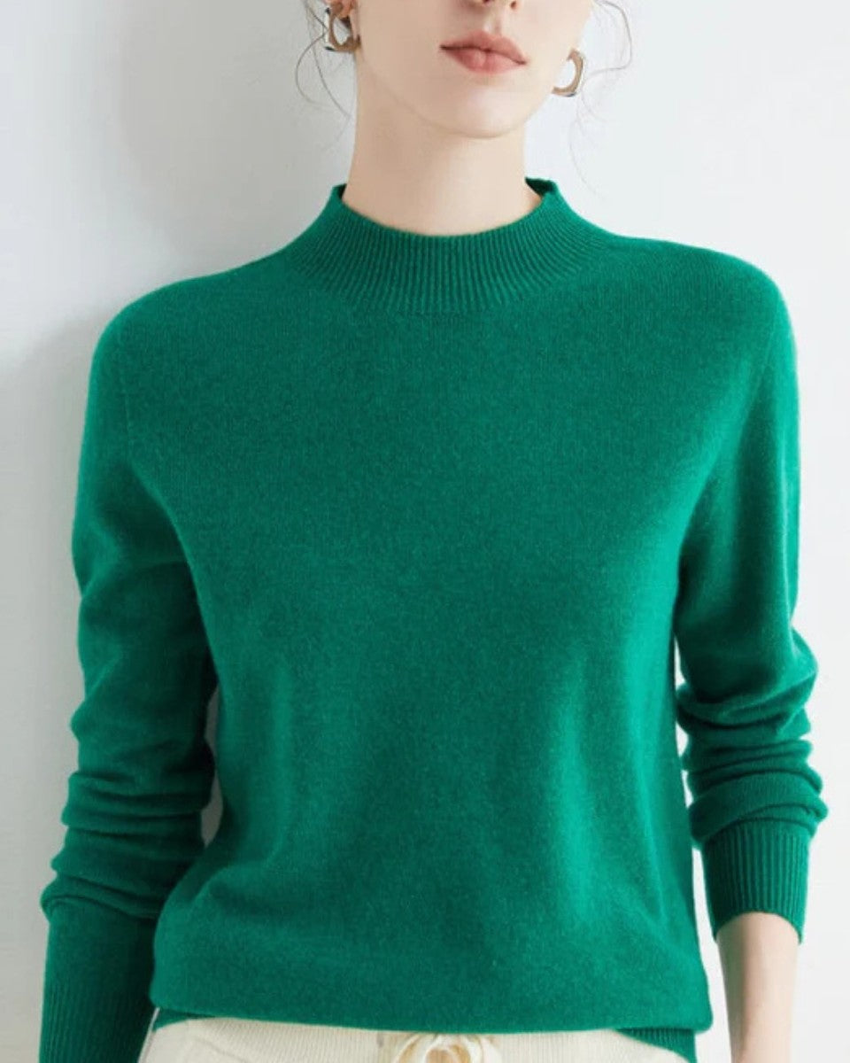 Merino mock neck jumper