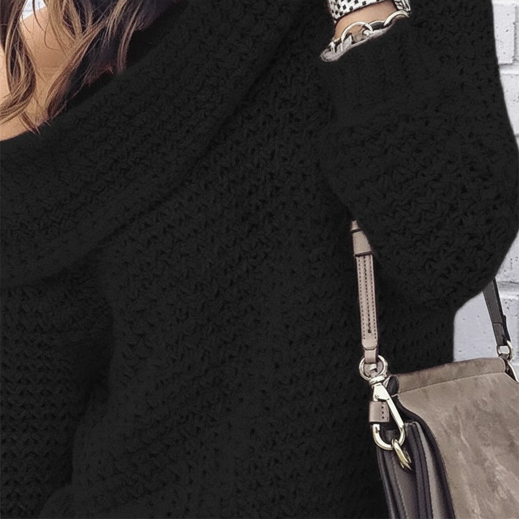 Merino wool off-shoulder jumper