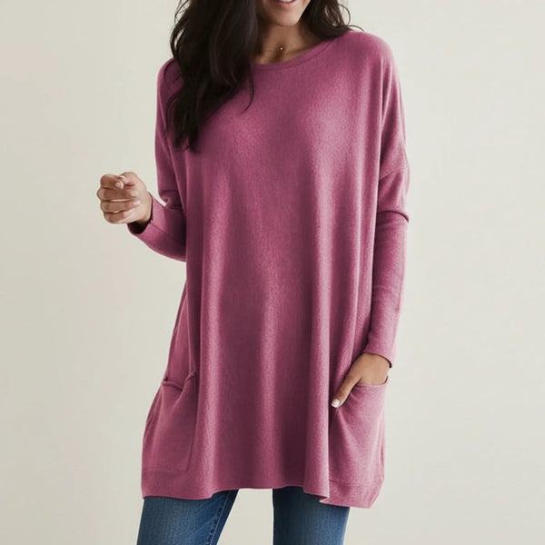 Pink oversized longline jumper