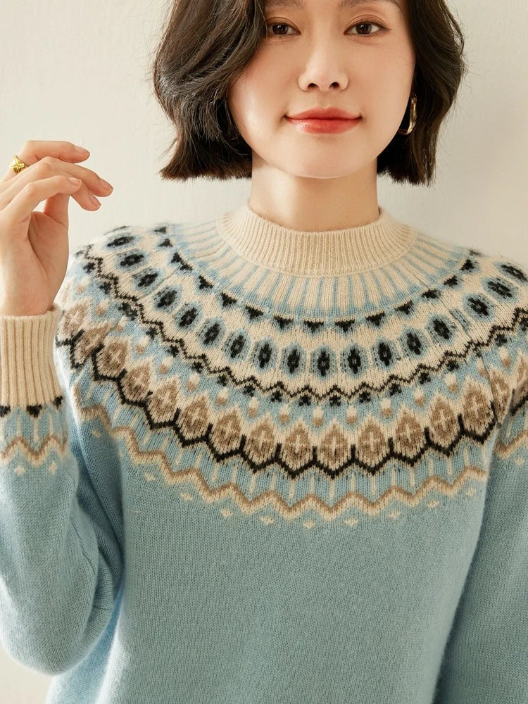 Wool fair isle jumper