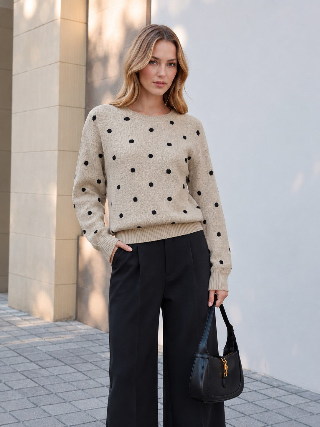 Wool polka dot jumper